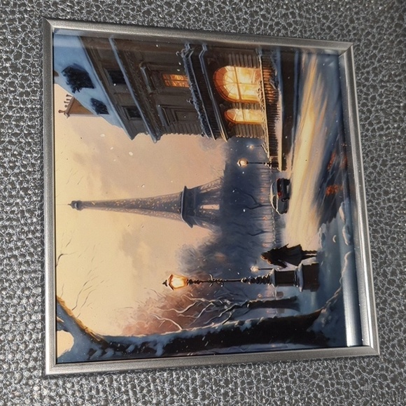 Paris Eiffel Tower Fantasy Watercolor‎ Oil Painting Framed Art Print - Picture 2 of 9